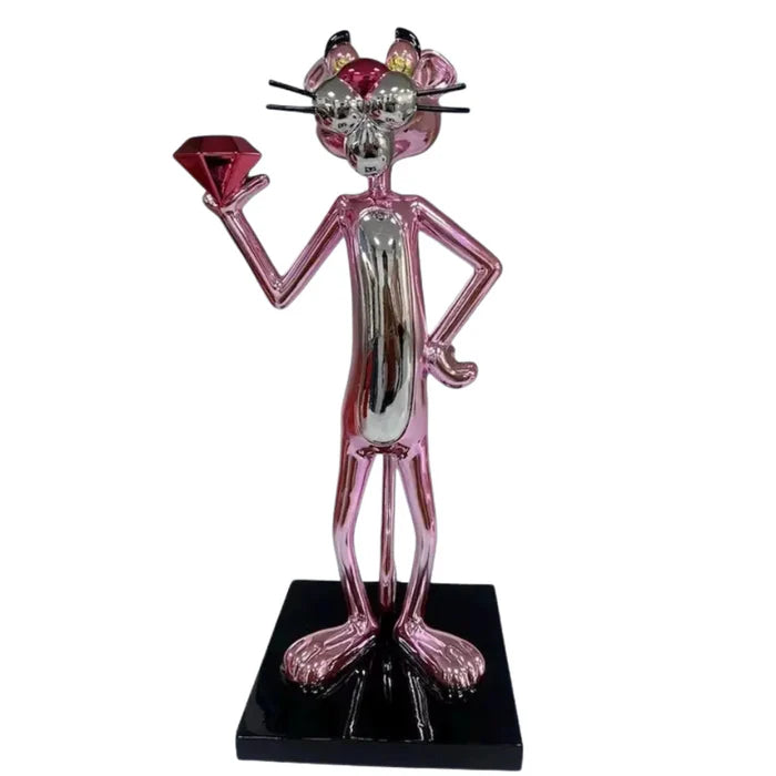 Pink Panther Sculpture As part of a limited-edition collection, it adds a touch of playful sophistication to any luxury space.
