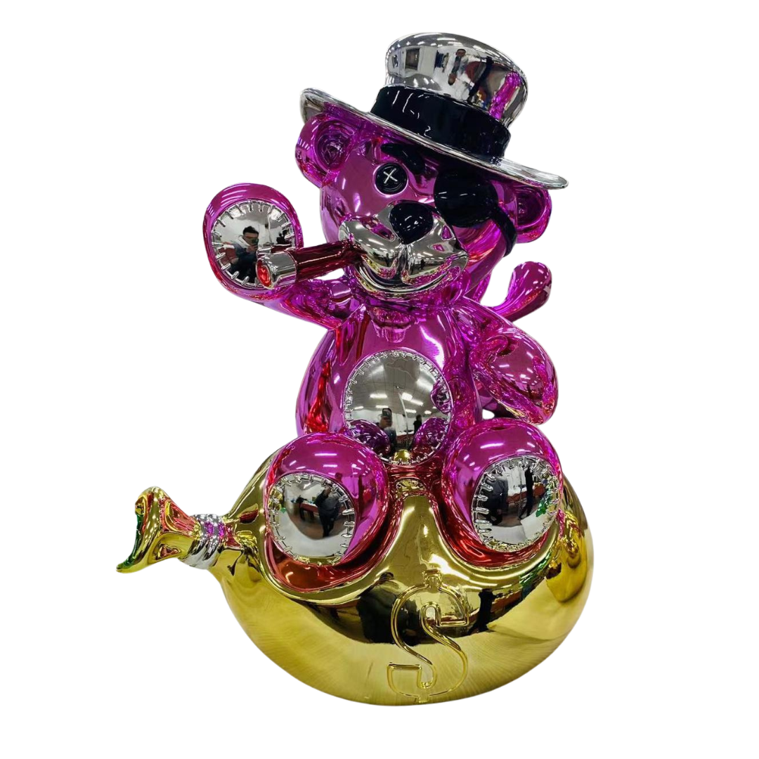 Pink Cohiba bear sculpture art collection Pop Art Masterpiece Studio Pepito