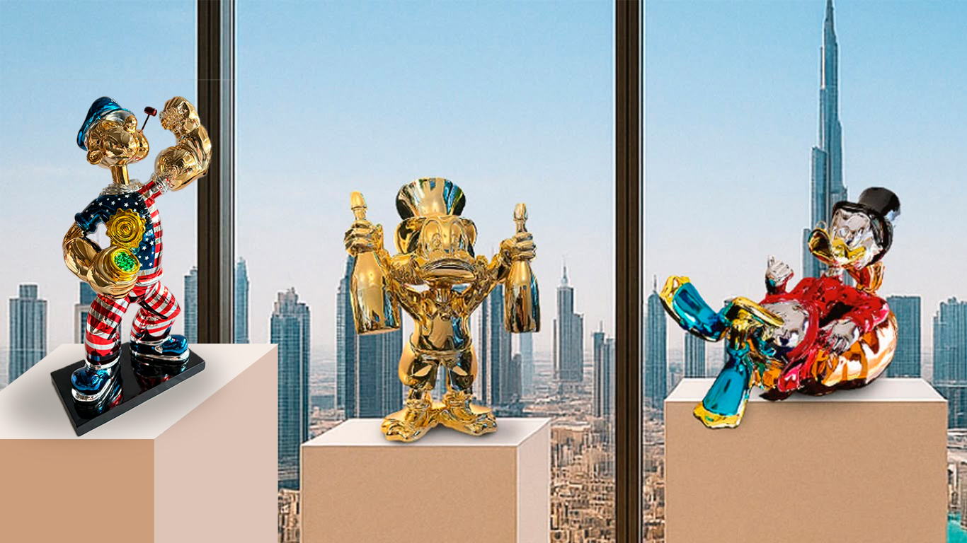 Studio Pepito sculptures are crafted as a limited edition. PopArt, Art asterpiece, Popeye Sculputes, Scrooge Sculptures